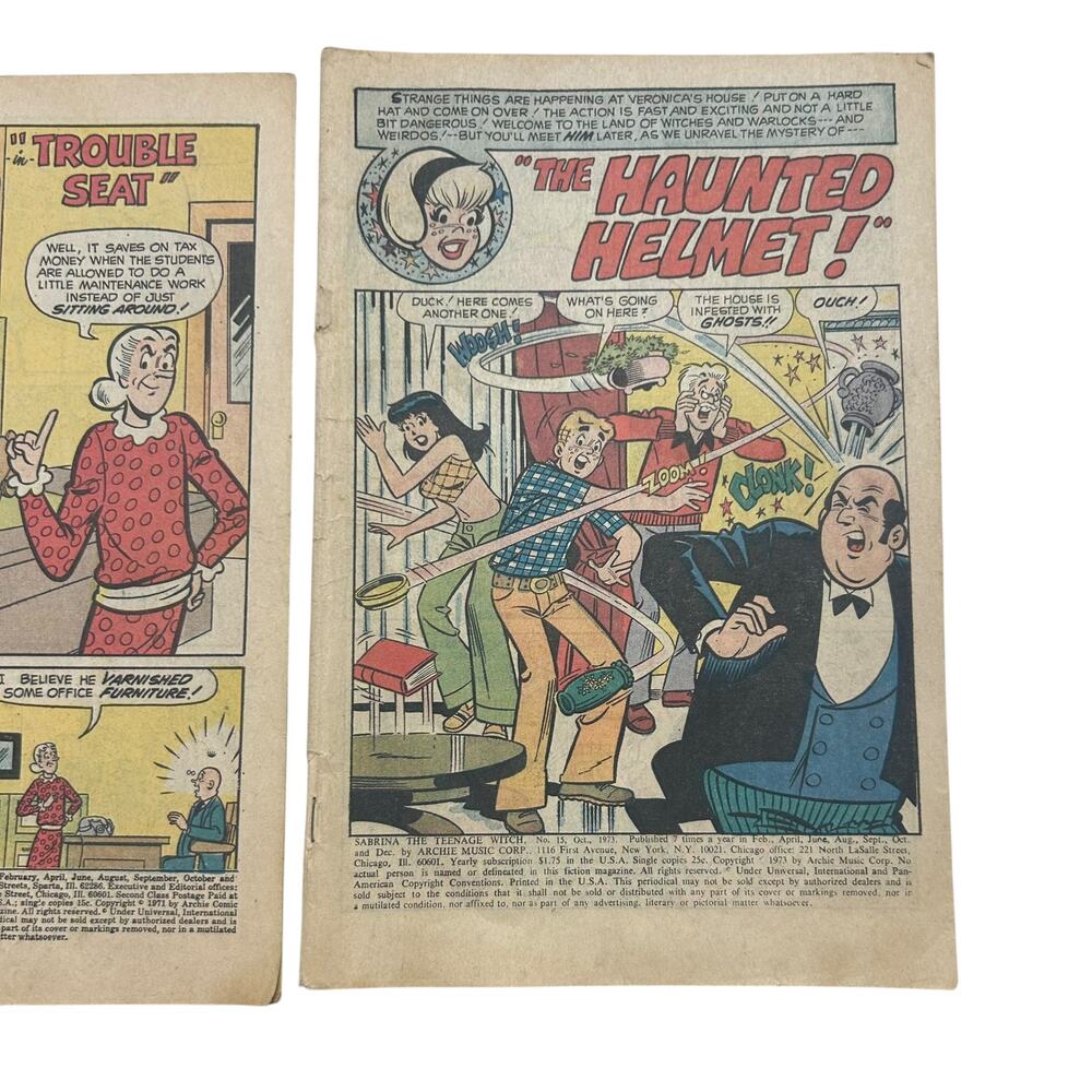 Vintage Archie Comics Lot‎ of 5 1970s Betty Veronica Jughead Sabrina Comic Books - Picture 2 of 9